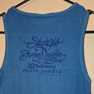 Harley-Davidson Blue Sleeveless Top